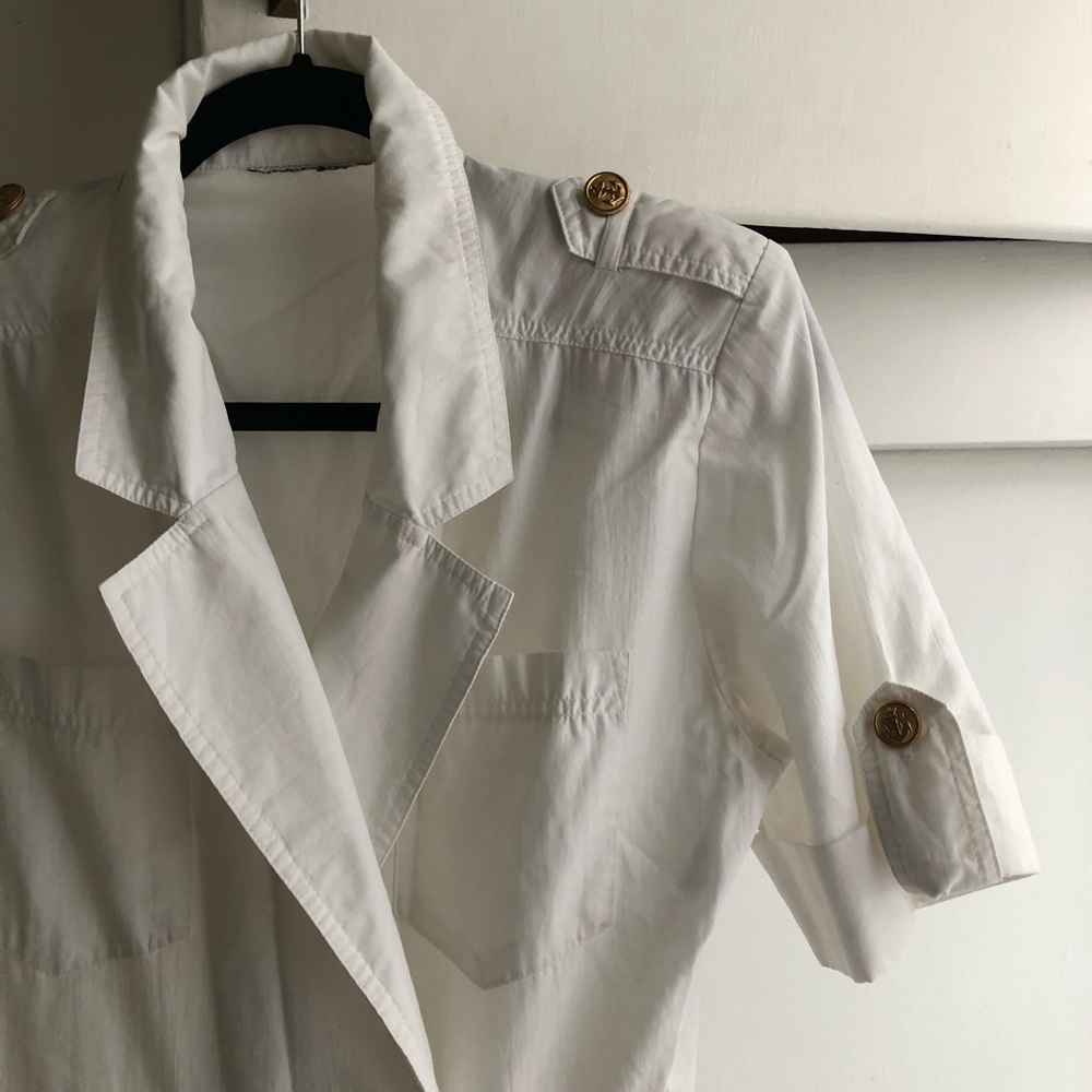 White Sailor-Inspired Vintage Jumpsuit